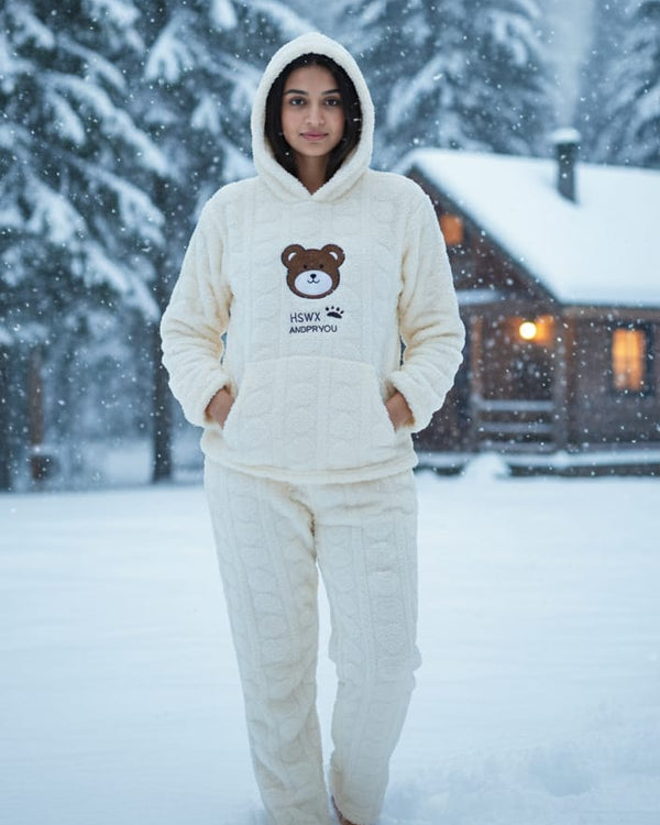 Women’s Soft Furr Hoodie Night Wear