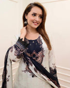 Ivory and Black Pakistani Suits