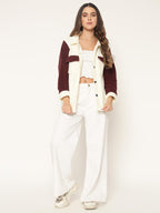 Woolen dual tone shacket dual-tone