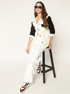 Woolen dual tone shacket dual-tone