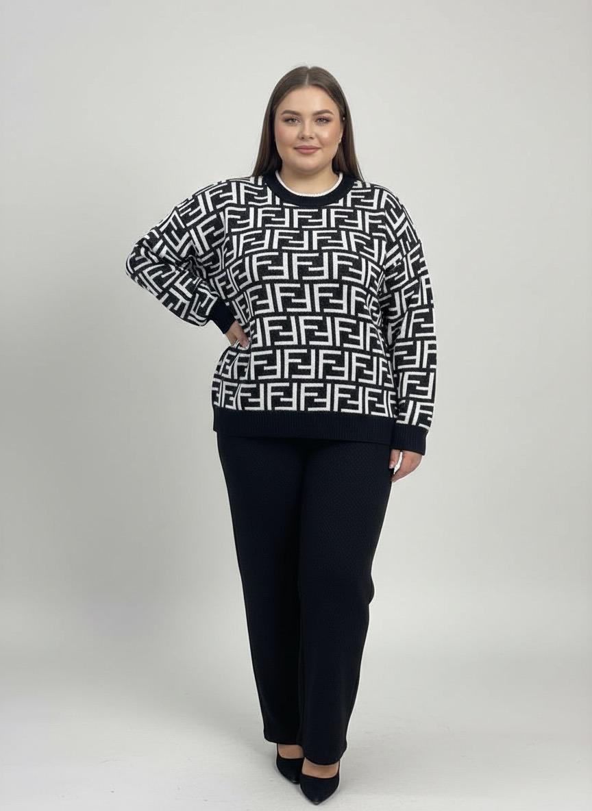 Pure Hair Wool Knitted Co-Ord Set