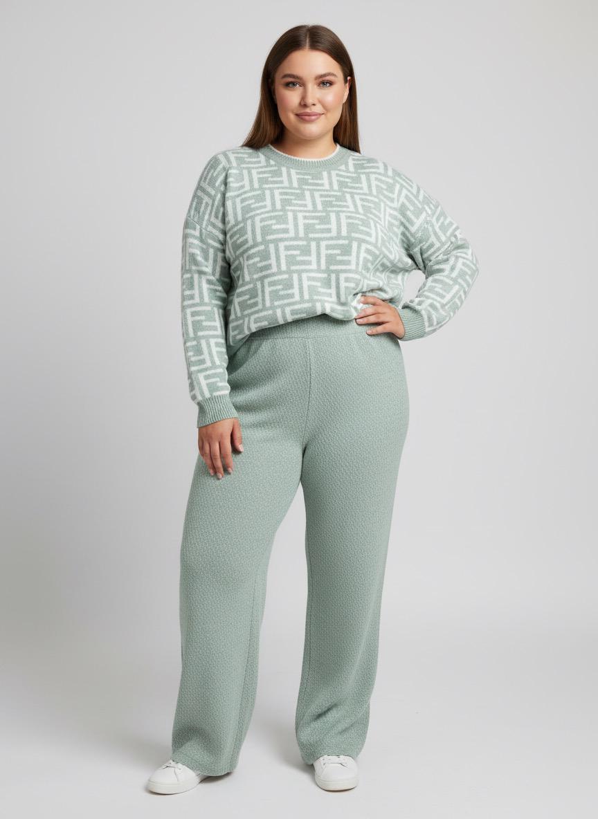 Pure Hair Wool Knitted Co-Ord Set