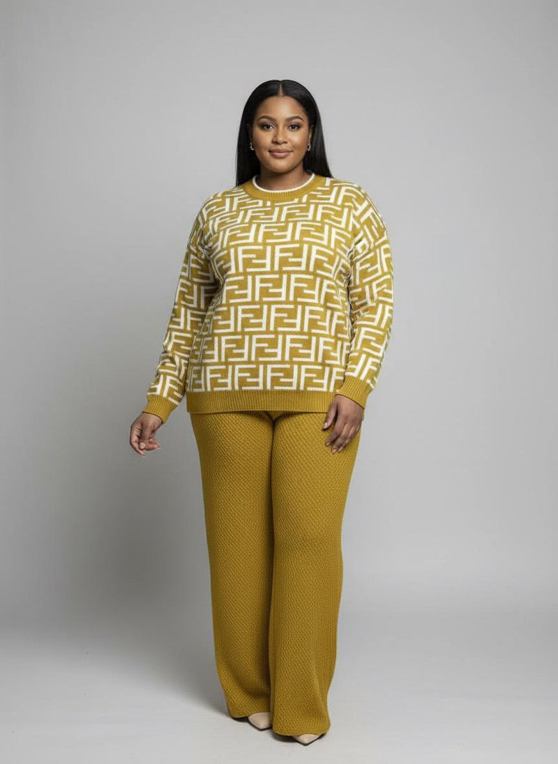 Pure Hair Wool Knitted Co-Ord Set