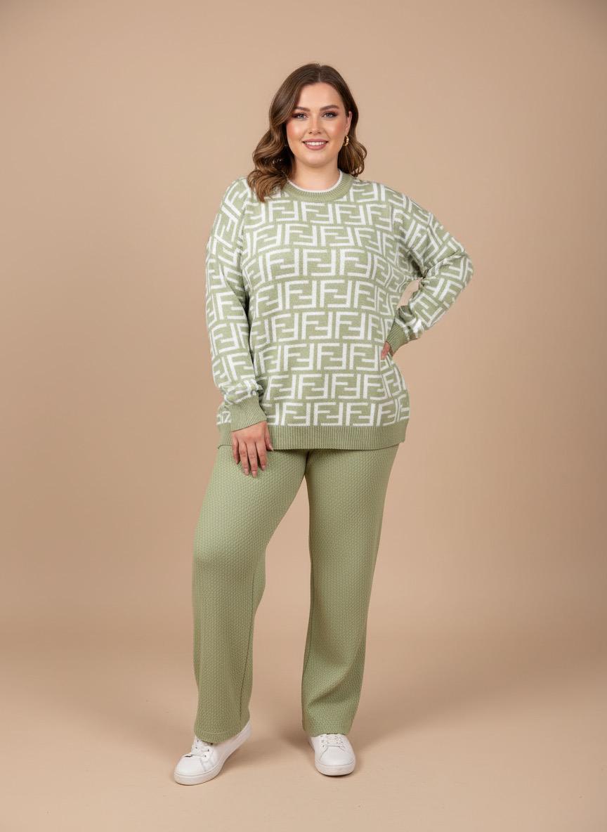 Pure Hair Wool Knitted Co-Ord Set