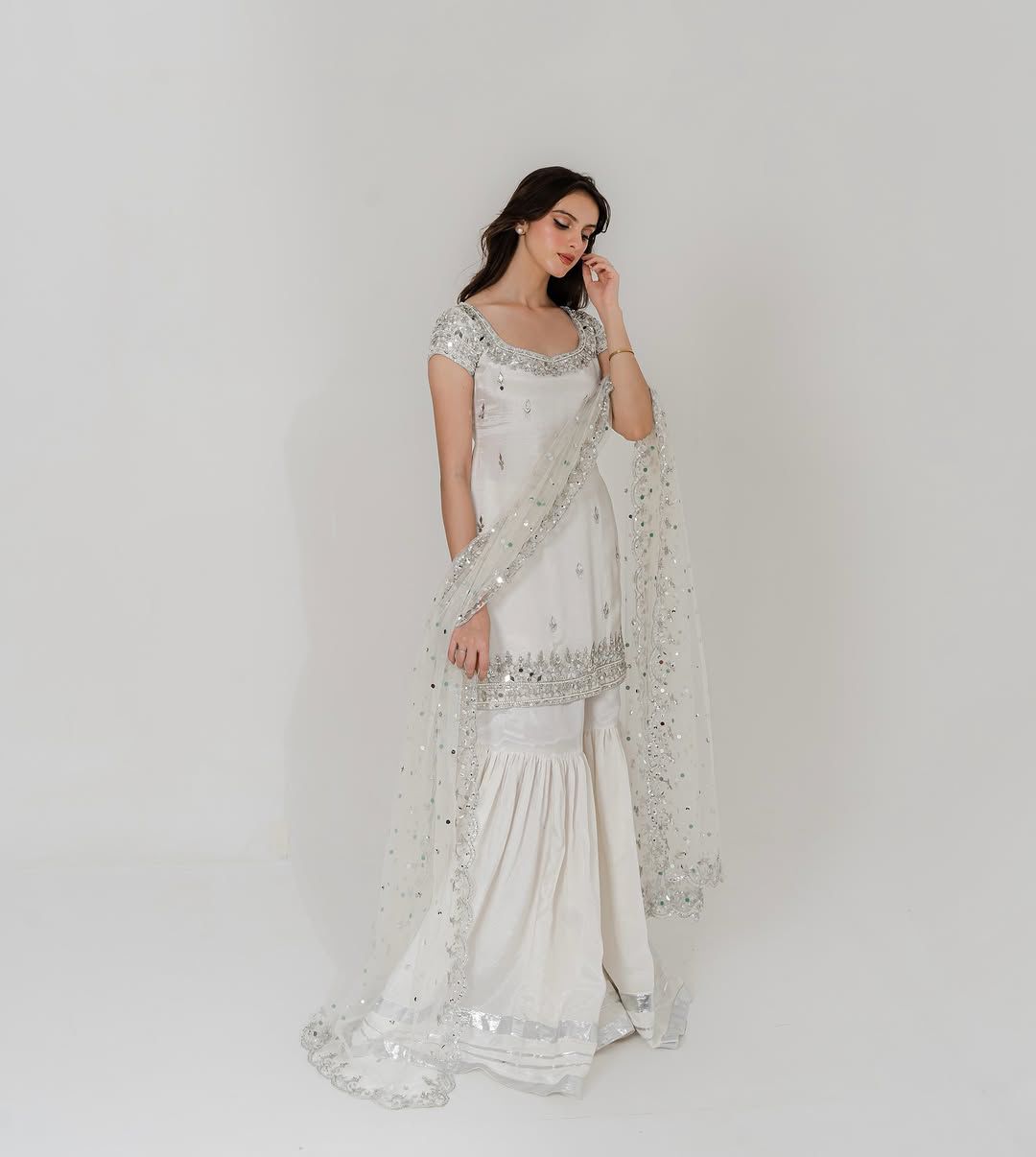 TOP WITH SHARARA DUPATTA SUIT SET