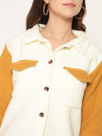 Woolen dual tone shacket dual-tone