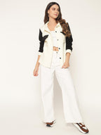 Woolen dual tone shacket dual-tone